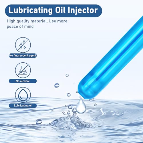 Image of 2 Pack Lube Applicator - Lube Shooter with Smooth Rounded Cap,Lube Applicator Reusable,Suitable for Men and Women Blue