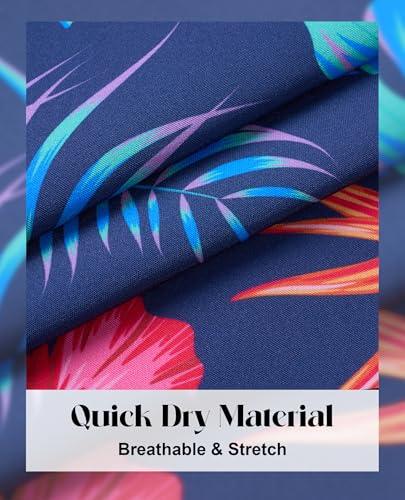 Image of Gleeease 7inch Mens Swim Trunks 2 in 1 with Compression Liner Pockets Drawstring Quick Dry Stretch Lined Funny Beach Pool