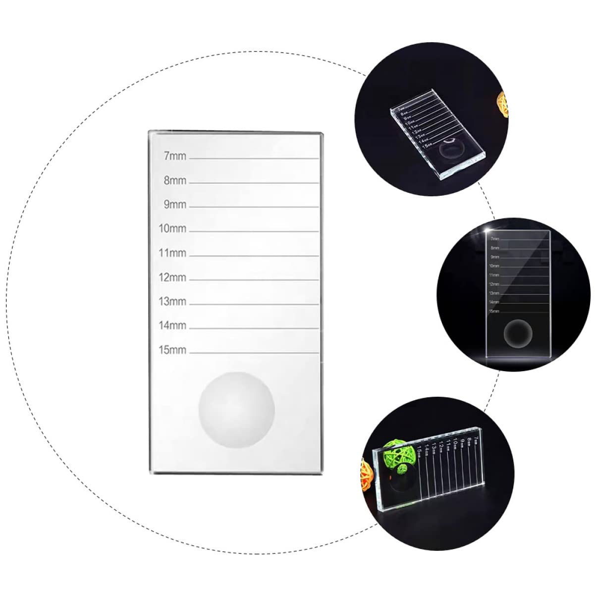 Angoily 2 in 1 Grafting Lash Extension Eyelash Pads Set Glass Platform for Accurate Applicati