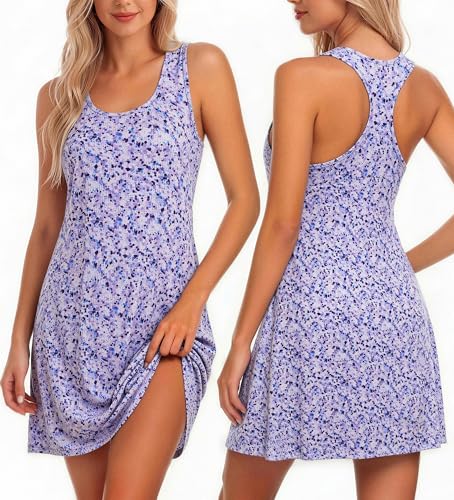 Image of Avidlove Sleepwear for Women Tank Nightgown Chemise Racerback Sleeveless Sleep Dress