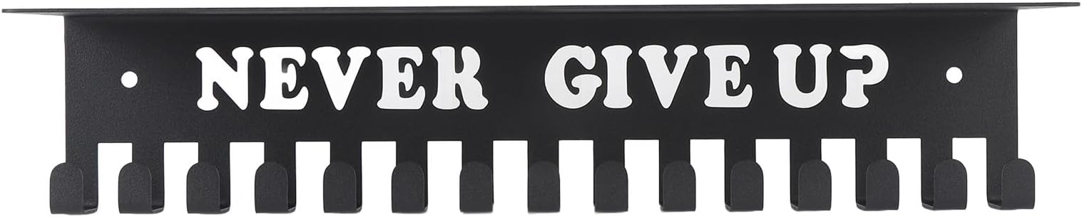 Medal Display Hanger, Wall Mount Trophy Rack with Multiple Hooks, Premium Iron Material for Home Entryway (S 8.9 X 1.5in)