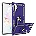 Galaxy Note 10 Plus/Note 10+ 5G Case with HD Screen Protector,Gritup 360 Degree Rotating Metal Ring Holder Kickstand Armor Bracket Cover Phone Case for Samsung Galaxy Note 10 Plus Purple