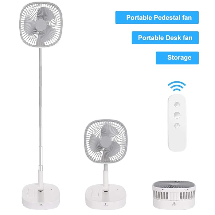Buy Portable Pedestal Fan Outdoor Standing Fans Foldable Telescopic