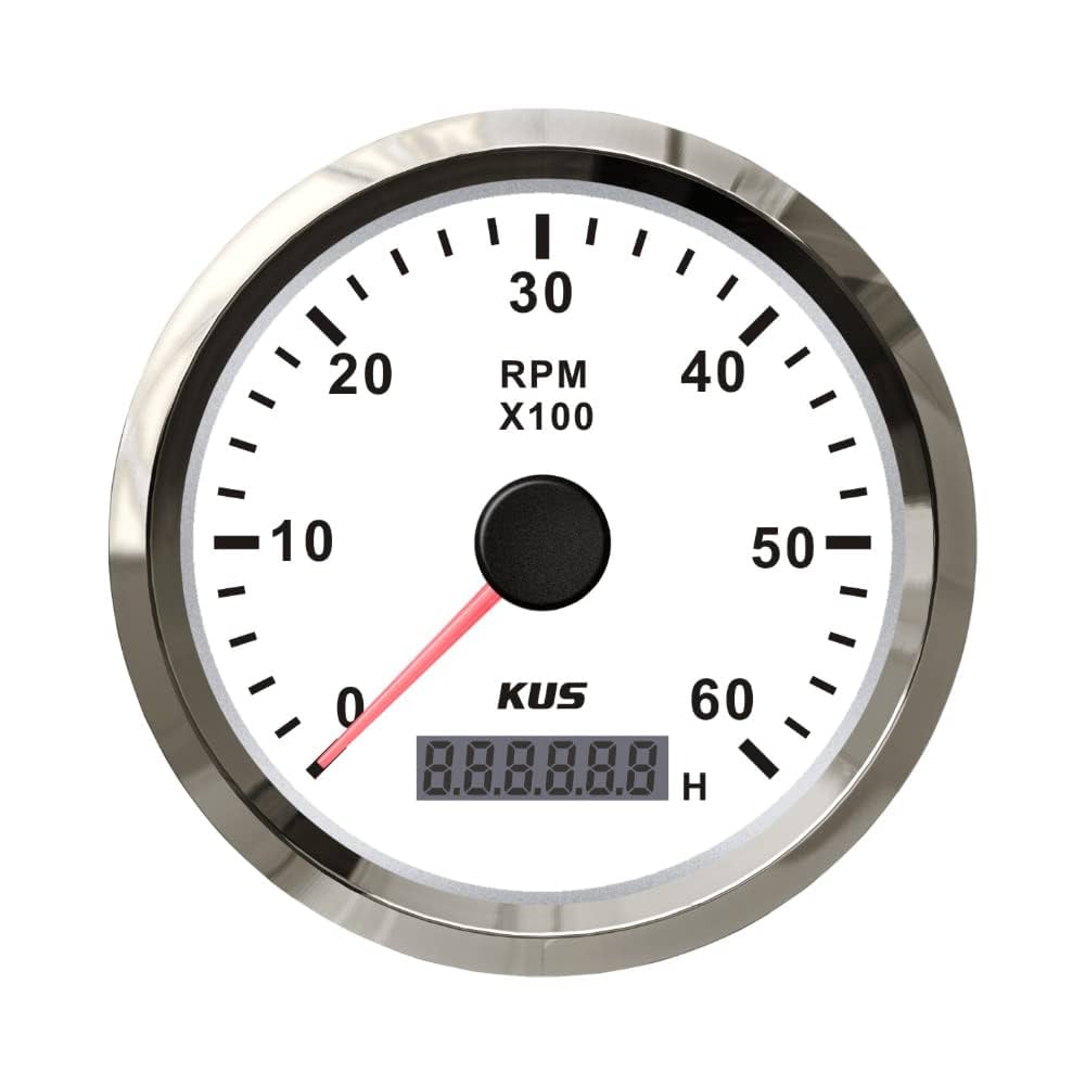 Amazon.co.jp: KUS タコメーター RPMゲージ 回転計 6000RPM 85mm