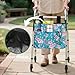 YUVAMAGIMO Cherry Blossom Walker Bag Organizer Large Capacity Rollator Storage with Multi Pockets Adjustable Straps Easy to Install Travel Pouch for Seniors Wheelchair Accessories Bag for Women