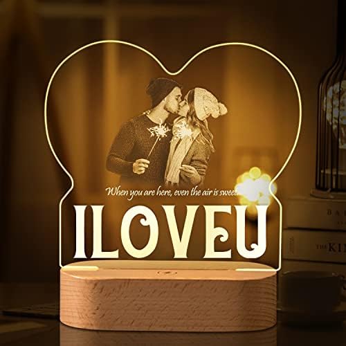Personalized Crystal Custom Engraved Pictures, with Light Heart-s...