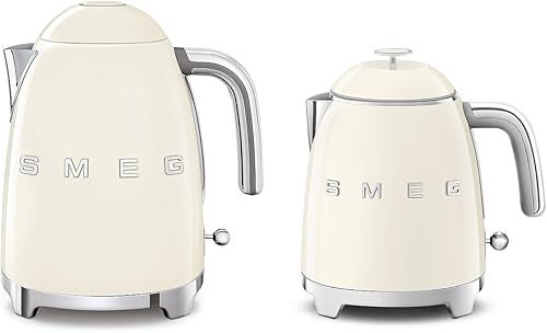 Miniatura 10 de SMEG Mini hervidor eléctrico de 3 tazas estilo retro de los años 50 con base antideslizante de doble pared e indicador de nivel de agua (rojo)
