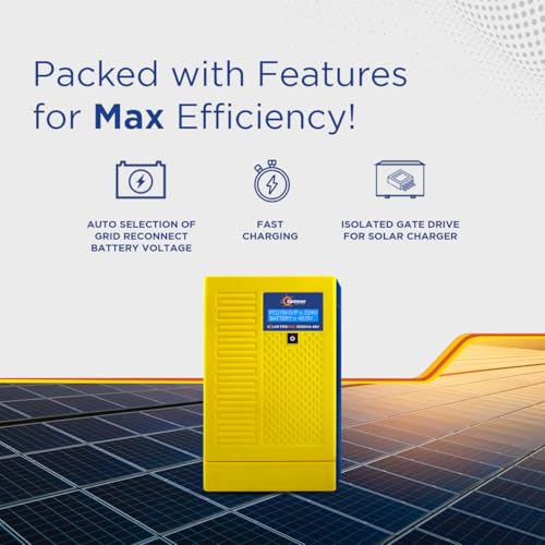 Eastman Solar Promax 3000VA/48V (MPPT) Off Grid Solar Inverter with Utility Power Factor Watt=VA, 43% More Loading Capacity | Warranty 36 Months on Product, 10 Years on Transformer - Image 4 thumbnail