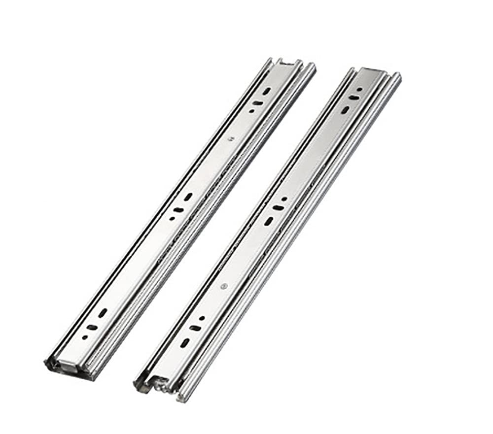 Glissières de tiroir à extension complète 3 plis rail de guidage meuble 2 paires