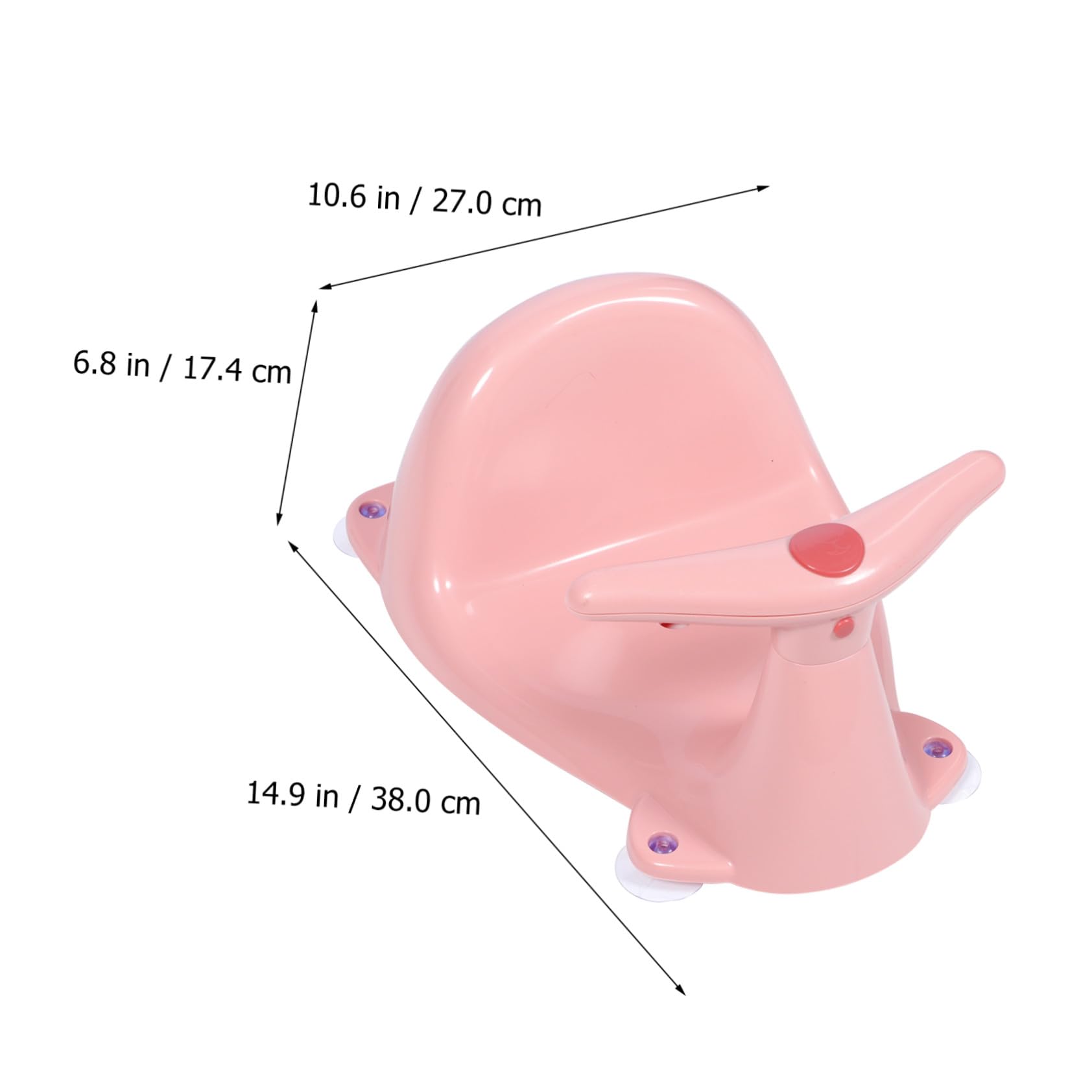 Kleinkind Badesitz Rosa, 1 Stück, Pp Tpe mit Saugnapf | Stabiler Badesitz für Kleinkind, Passend für Badewanne und Dusche, Geschenk zum Geburtstag