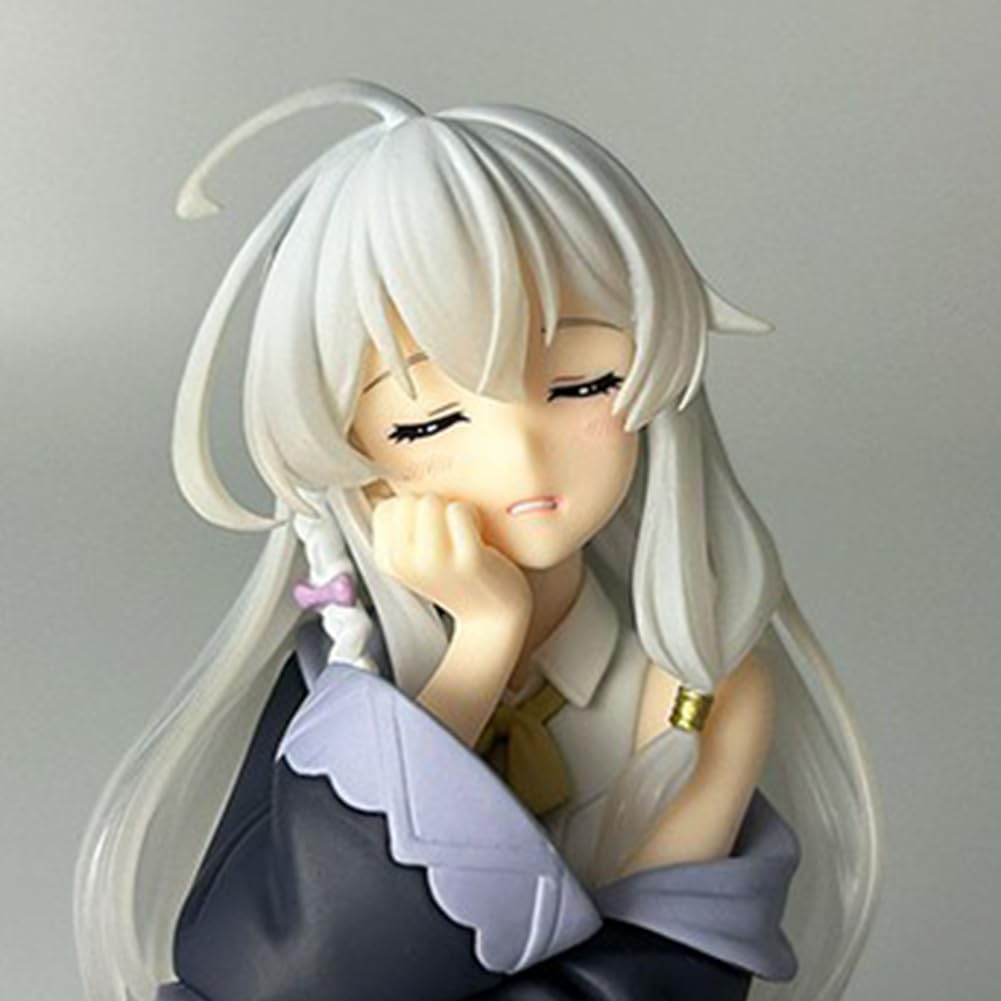 Elaina figurka statuetki anime dziewczyna siedząca model Elaina figurka PCW statuetka sypialnia artykuły kolekcjonerskie dekoracja prezenty dla fanów 15 cm