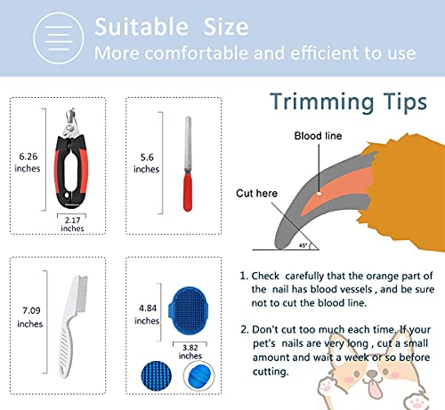 PIPIHUA Dog Grooming Hammock,Dog Grooming Harness for Trimming Nail,Pet Supplies Kit 7 in 1 with Hammock/Nail Clipper… - Image 3