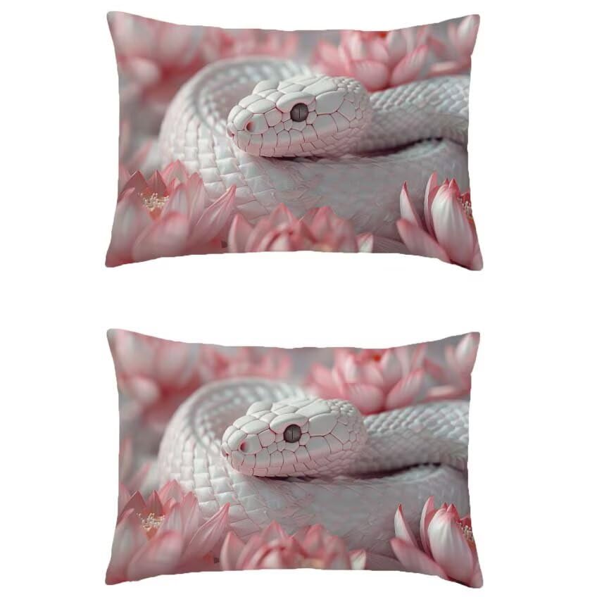 Housse de coussin 60x90cm rectangulaire imperméable taie oreiller extérieur motif fleur