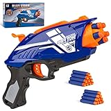 Toy Gun for Nerf Guns Bullet, Small Blaster Gun Toy Pistol with 20Pcs Soft Foam Darts, 5-Dart in Rotating Barrel and Bolt-Action Priming, Gun Toy for 3 4 5 6 7 8 Year Old for Boys, Kids and Teens