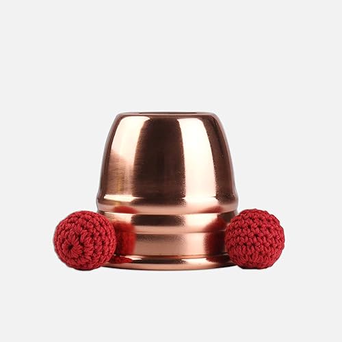 Miniatura 3 de Enjoyer Taza de corte (cobre, diámetro 2.8 in) - Trucos de magia Copa y bolas Trucos mágicos de bola mágica de cerca de accesorios mágicos