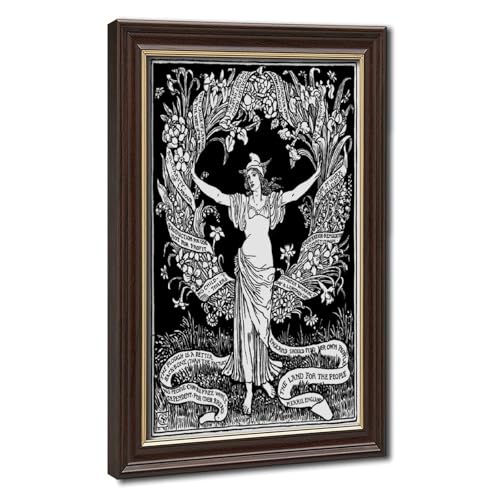 Walter Crane Une guirlande pour le jour de mai impression sur toile cadre suspendu mur