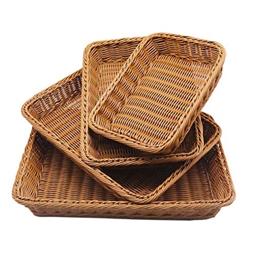 Panier de conservation en osier lot de 4 pour fruits et légumes de cuisine