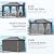 SUNSHINE VALLEY 10x13' Outdoor Patio Gazebo Wood Look, Canopy Tent with Heavy-Duty Metal Frame, Screened Gazebo with Dual Roof & Curtains, Patio Canopy with Mosquito Netting for Backyard, Dark Grey