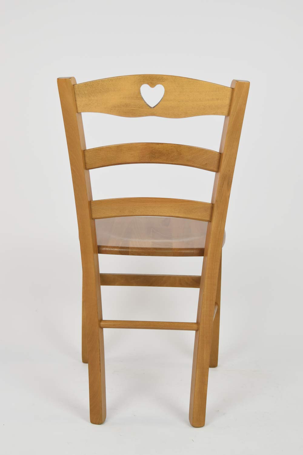 t m c s Tommychairs - Set 4 sillas Cuore para Cocina y Comedor, Estructura en Madera de Haya Color Roble y Asiento en Madera