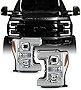 AKKON - Fits 2017-2018 Ford F250 / F350 / F450 Superduty Halogen [Tube Bar] Projector Chrome Headlights w/Sequential LED Signal