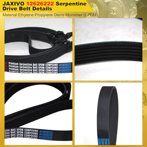 Image of 12626222 Serpentine Alternator Fan Belt 6-Rib 93.31 inch Length Fit for 07-14 Silverado Tahoe Suburban Express Avalanche,Sierra Yukon Savana,Escalade,Automotive Engine Water & P /S Pump Drive Belts