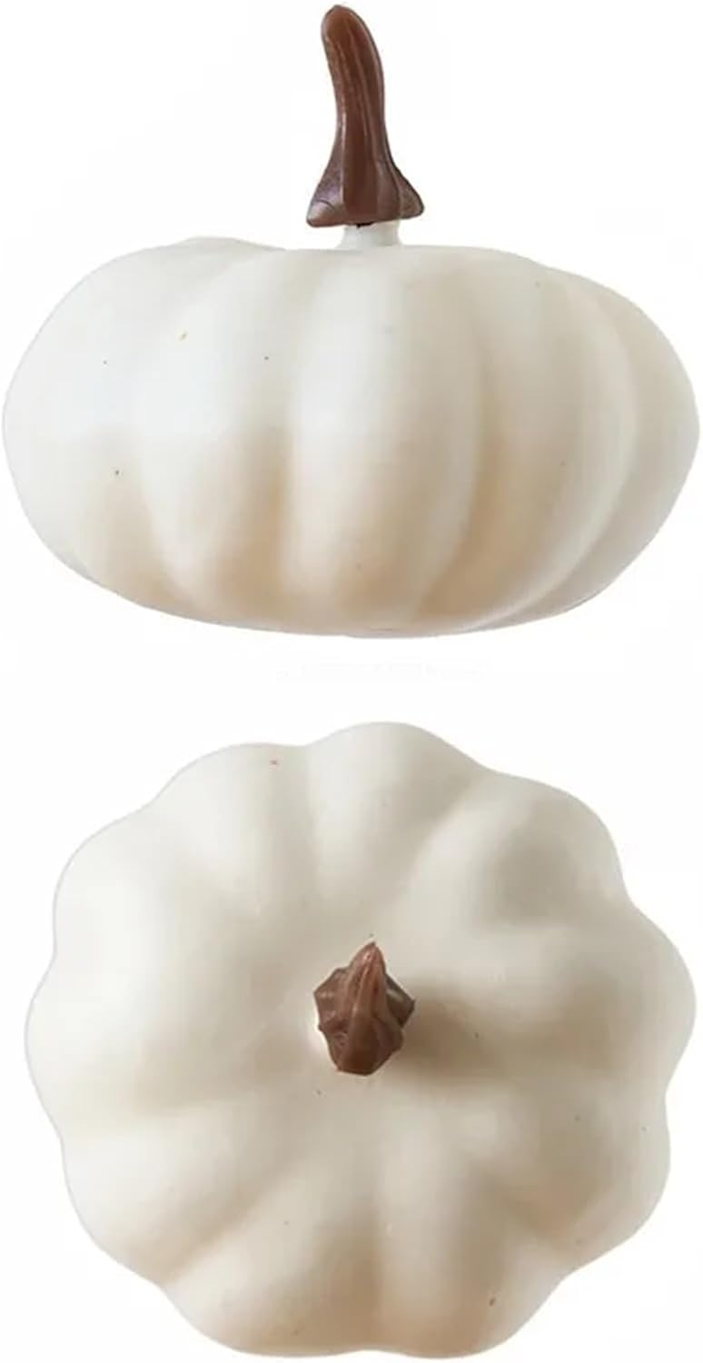 Artificial Pumpkins 30Pcs DIY Mini Artificial Halloween Pumpkin Decor Simulation Vegetable Craft Halloween Home Party Decoration Props Farmhouse Harvest(Type5)