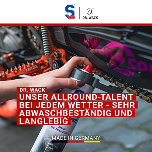 Dr. Wack - S100 witte kettingspray 2,0 400 ml I Premium motorkettingolie voor nog minder wrijving en slijtage I kettingspray voor alle motorfietsen I hoogwaardige motorverzorging - Made in Germany - Image 4
