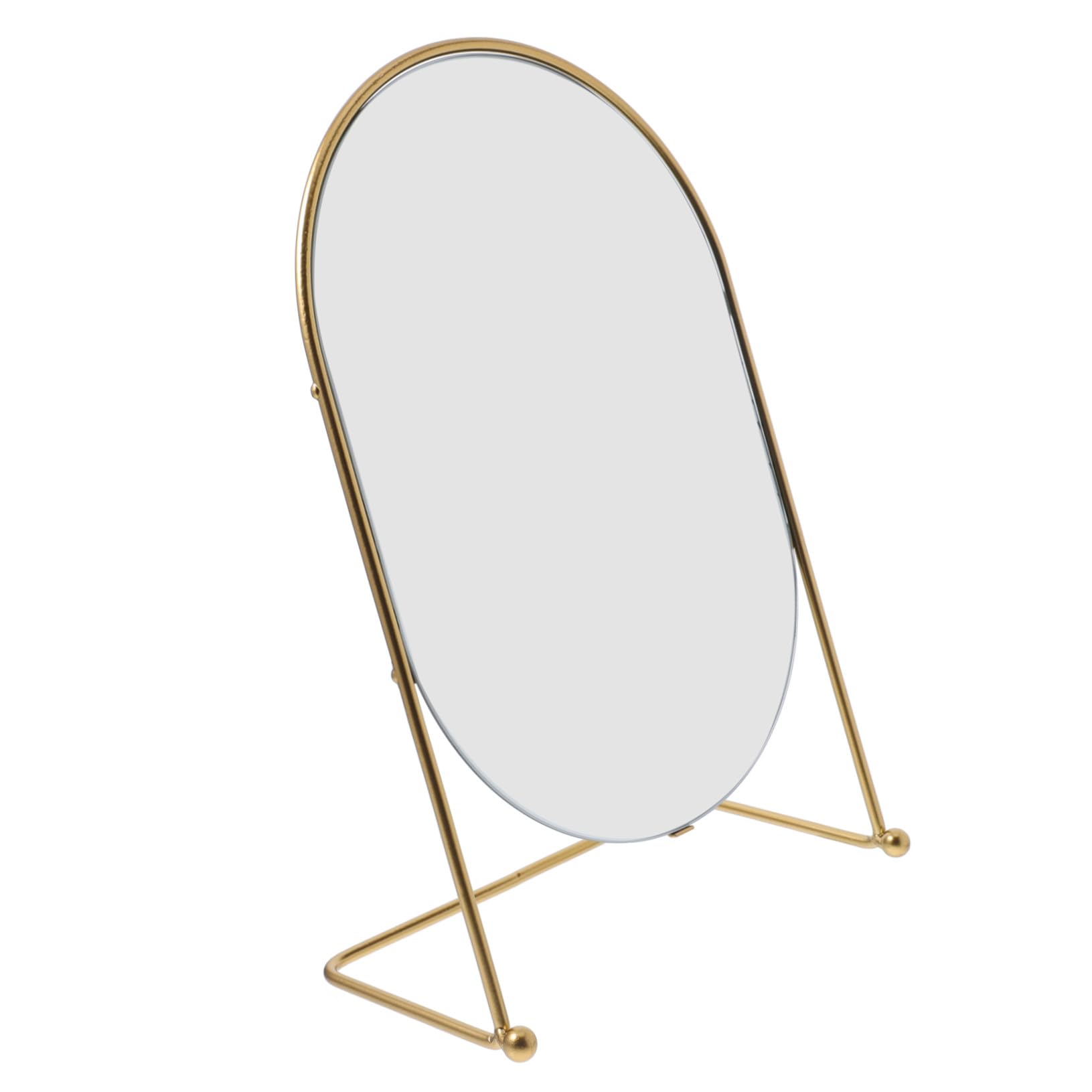 Miroir de maquillage en métal doré ovale 33 cm haute définition quotidien
