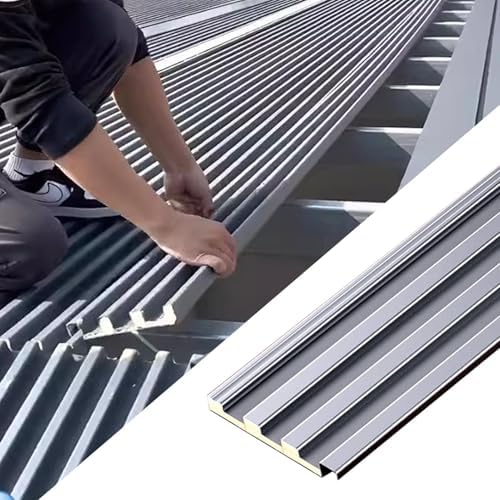 SHENJIA Metal Roofing Panels for Sunroom - Aluminum Corrugated Roof Sheets for Pergola, Awning Covers and Roof Replacement, 3 to 10 Ft Sizes