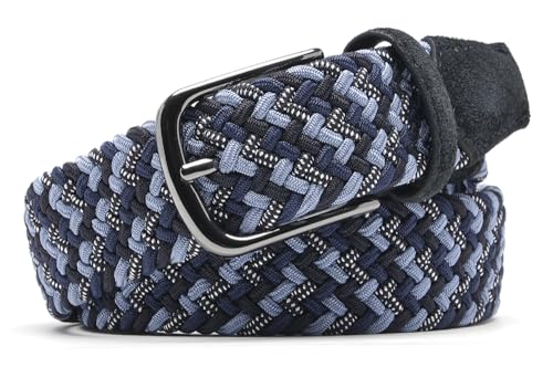 Image of Fabio Valenti Canvas Elastic Fabric Woven Stretch Braided Belts for Men Women Junior with Multicolored /Full Sizes