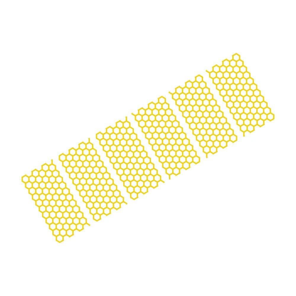 Car Rear Tail Light Vinyl Film Stickers for BMW Auto Honeycomb Graphics Decor Decals(Glossy Yellow)
