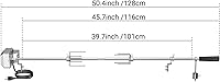 Vista 2 de Kit de rotisería de reemplazo con parrilla universal Onlyfire - Varilla hexagonal / motor eléctrico de acero inoxidable, 45