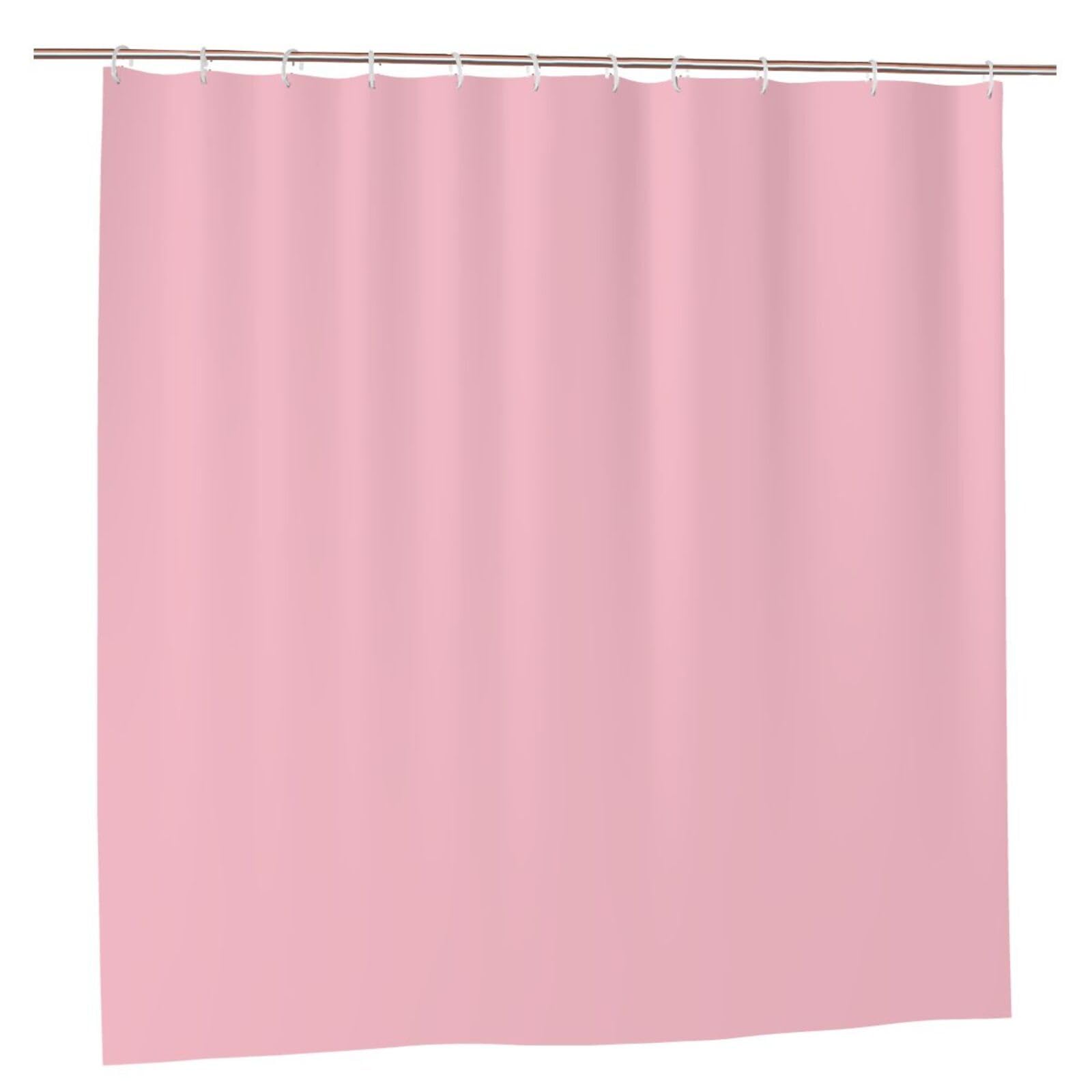Klgrtjhk Plastic Pink Shower Curtain 72X72in Bathroom Curtain﻿