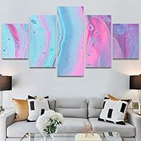 SIGNWIN 5 Panel Canvas Wall ArtAbstract Colorful Decorative ElementsModern Artwork for Home Decorations Ready to Hang - 60