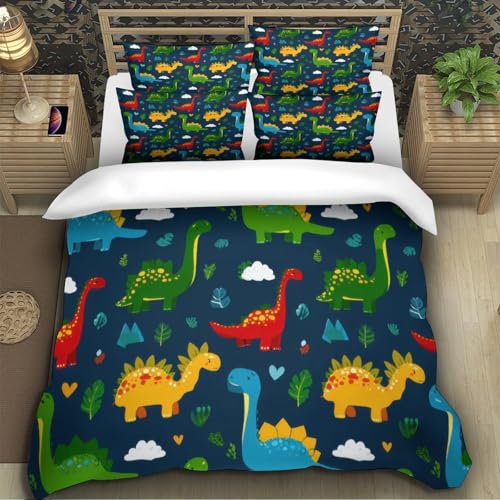 Housse de Couette Dinosaure pour Chambre d'Ado Style Vintage
