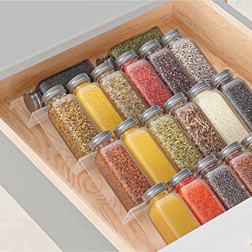 Withosent Gewürzregal Schublade, von 30 bis 60cm Ausziehbar Gewürzeinsatz Schublade aus Acryl, Gewürzschublade… - Image 3