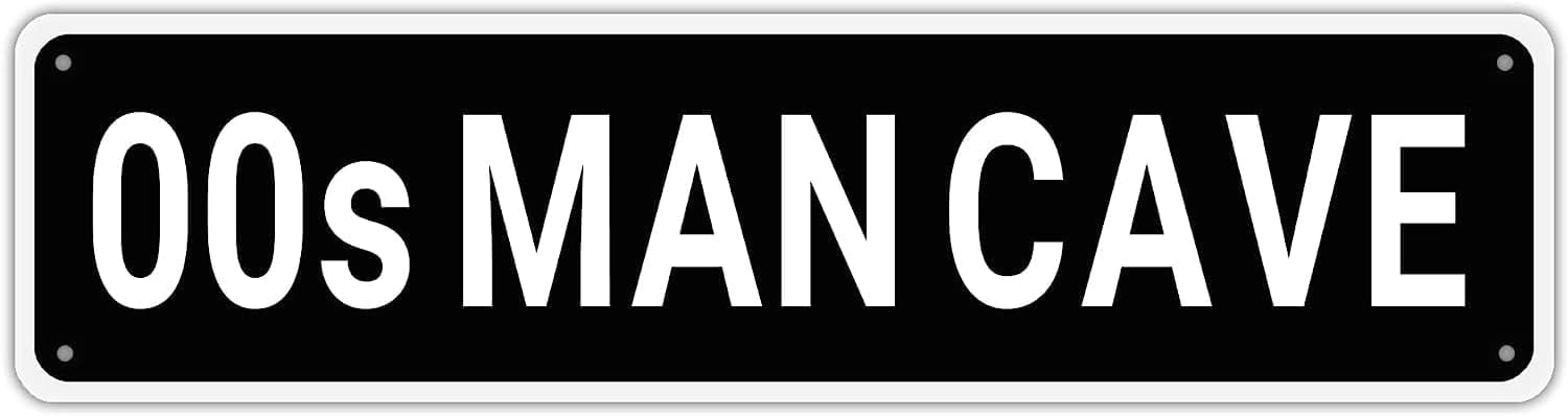 peiyeety Vintage Metal Tin Sign 00s Man Cave Vintage Sign, Retro Wall Decor for Home, Bar, Garage, Cafe, Man Cave, Game Room, Pub, Rustic Wall Art for Indoor and Outdoor Decoration, 4x16 Inch