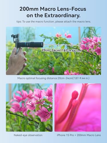MIAO LAB 10X Telephoto Lens & 200mm Macro Lens, 2-in-1