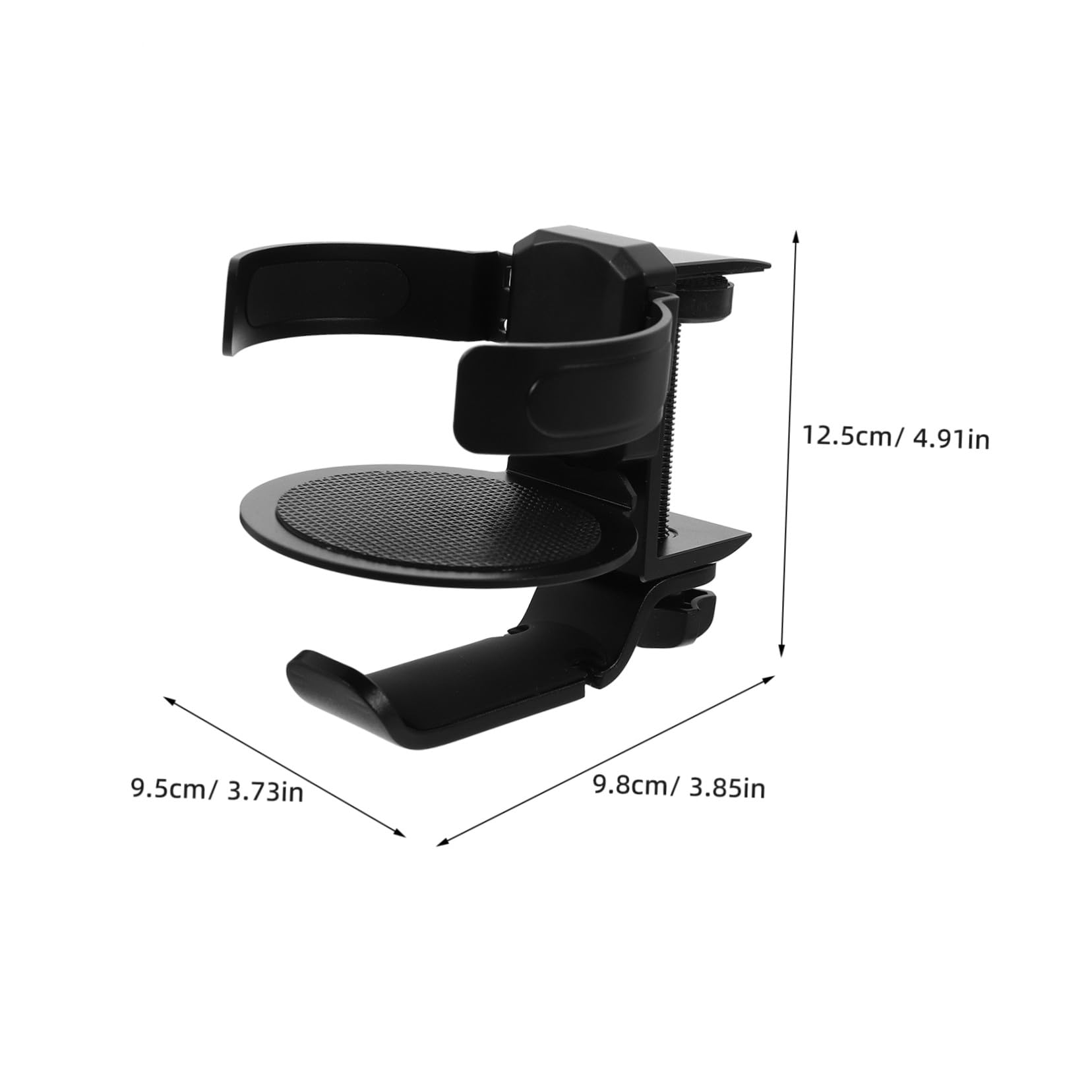 ERINGOGO Support Casque Gaming PC avec Porte-gobelet Ajustable Rotatif Alliage Aluminium et Caoutchouc Fixation Pince Bureau pour Casque et Boissons