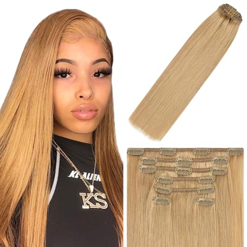 Yake #27 Honey Blonde Clip in Hair Extensions