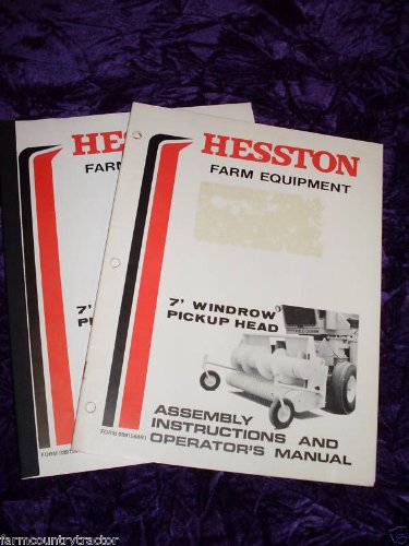 Hesston 7' Windrow PickUp Head OEM OEM Owners Manual: Hesston 7': Amazon.com: Books