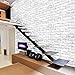 Wall Paper PVC Fond d'écran Moderne 3D Stereo Blanc Mur de Briques Papier Salle à Manger Décoration d'intérieur Auto-adhésif étanche Autocollants en Vinyle Furniture Sticker (Color : White 10mx45cm)