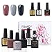 Produktbild Elite99 UV LED Nagellack set uv gel shellac set sock off gel peer off nagellack uv farbgel gel matt nagellack polish 5 Flasche 7.3ml 1 Flasche 10ml