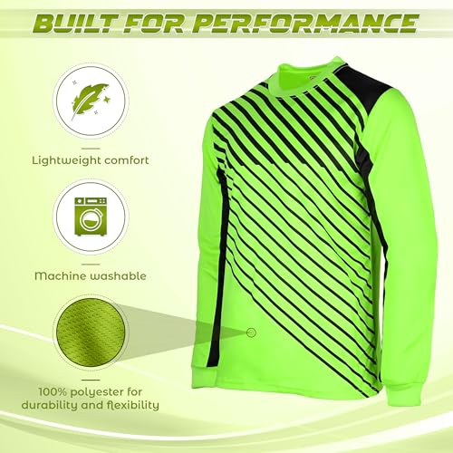 Vizari Arroyo Adult Soccer Goalie Jersey | Lightweight Goalkeeper Jersey with Padded Long Sleeve for Men and Women