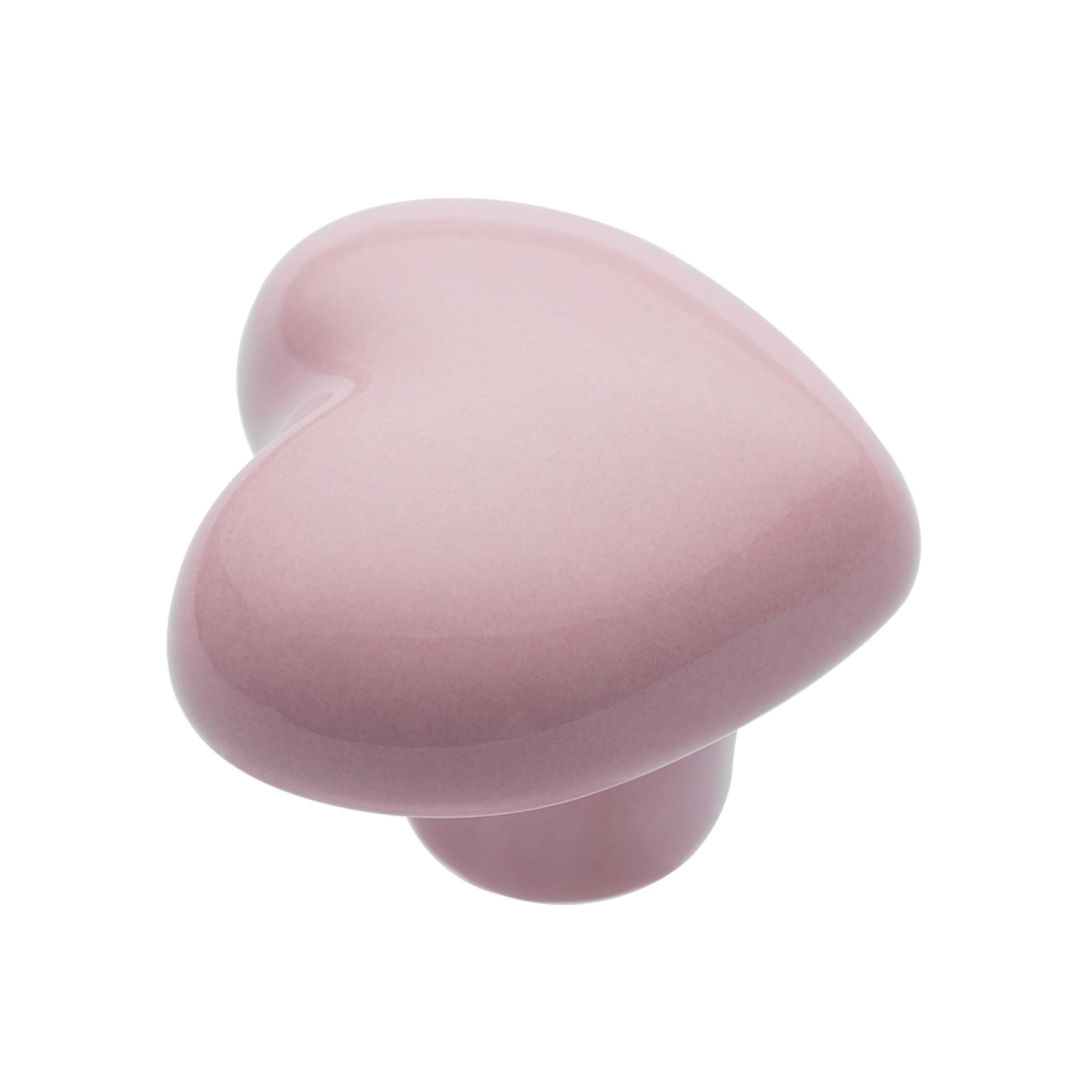 NAKUPENDA 6Pcs Manopole per Mobili Pomelli per Cassetti in Ceramica a Forma di Cuore Pomello in Ceramica per Cassetto Cameretta Maniglie Delle Porte Armadi (Rosa Chiaro)