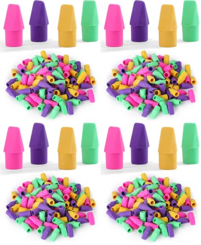 Image of Mr. Pen- Pencil Top Erasers, 480 Pack, Latex-Free, No-Smudge | Cap Pencil Erasers for Precise Erasing, Kids, Teachers, Studying Supplies, Vibrant Colors