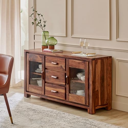Image of Home Centre | Adana | Sideboard | Sheesham Wood | Crockery Units | Brown | 1 Year Warranty