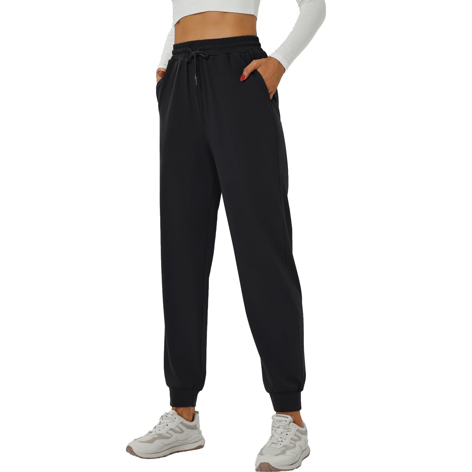 YOYOYOGA Sweatpants for Women Stretchy Joggers with Pockets Soft Baggy Workout Pants Gym Jogging Track Pants