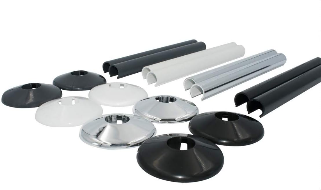 Talon Snappit Radiator Pipe Covers & Collars 200mm Chrome ACSNC/K2