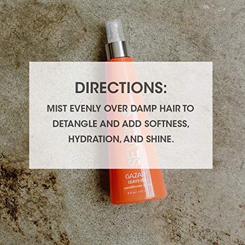 Seven Leave In Conditioner Spray, Detangle And Moisturize, For Curly Hair Or Straight Hair, With Organic Argan Oil, Cruelty Free, Sulfate Free, Gazar, 8 Fl. Oz. #TOP3